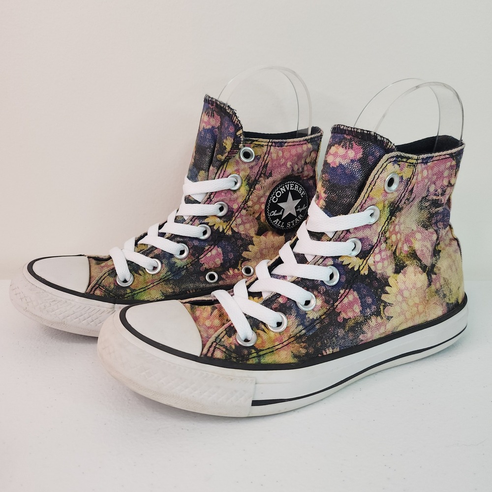 Converse Whimsioth Floral High Top Sneakers Womens 5 Grunge Earthcore Nature